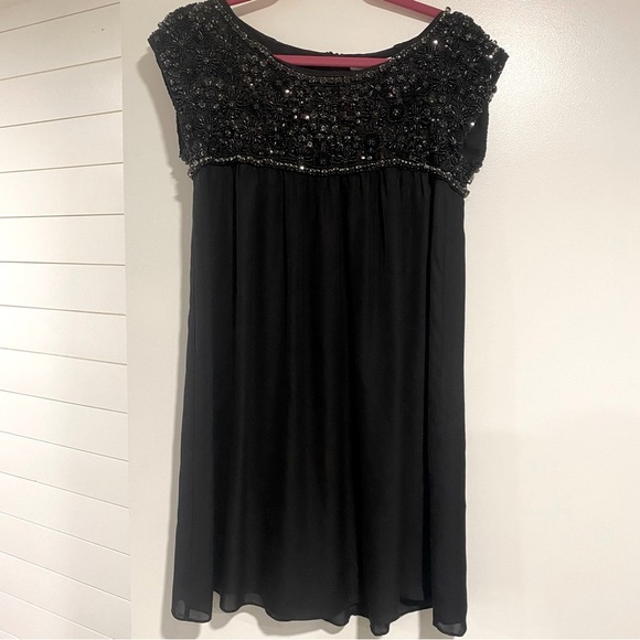 Alice + Olivia Dresses & Skirts - Alice + Olivia Black Beaded Silk Dress, S